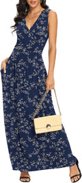 LILBETTER Women Sleeveless Deep V Neck Loose Long Maxi Casual Dress It