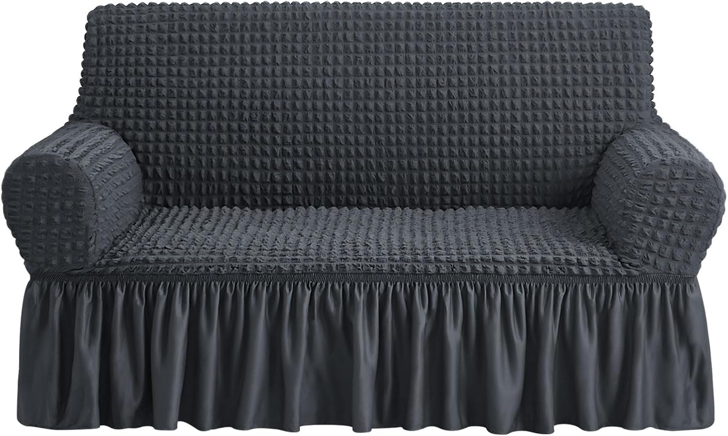 NICEEC Loveseat Slipcover Dark Grey for Stylish Home Protection