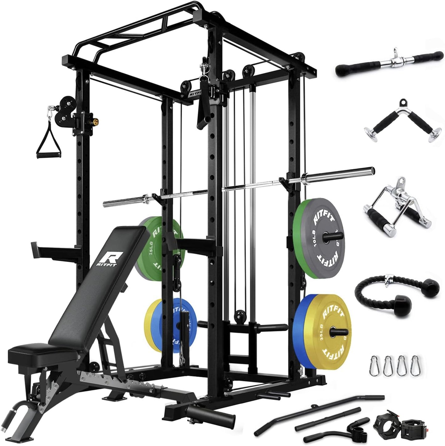 RitFit Power Cage w/ Cable Crossover - 1000LB Capacity
