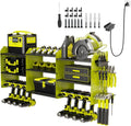 45in Power Tool Organizer Wall Mount with 3-Layer Storage - Heavy Duty
