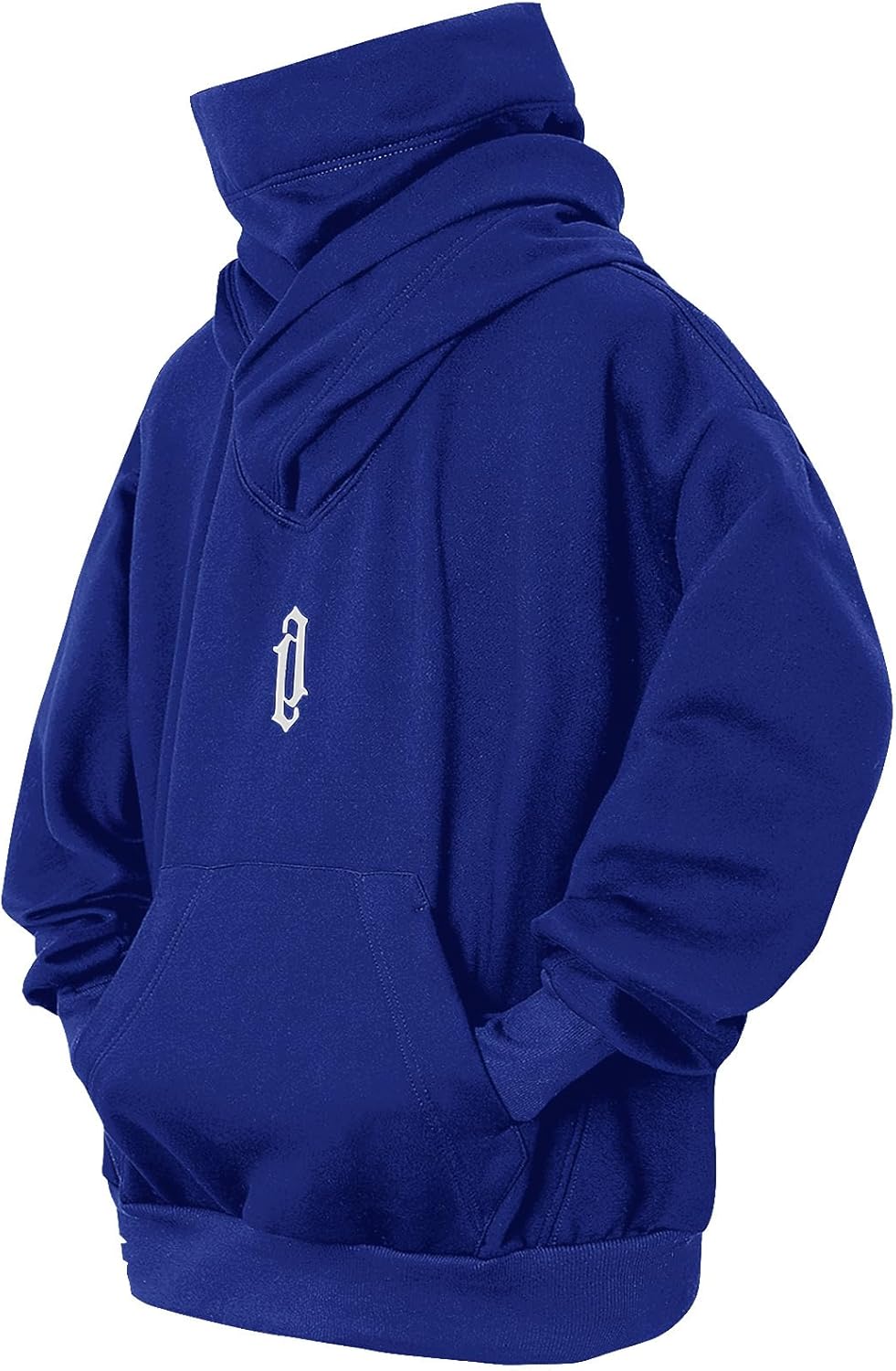 Fleece Hoodies for Men Cowl Neck Sweatshirts with Gaiter