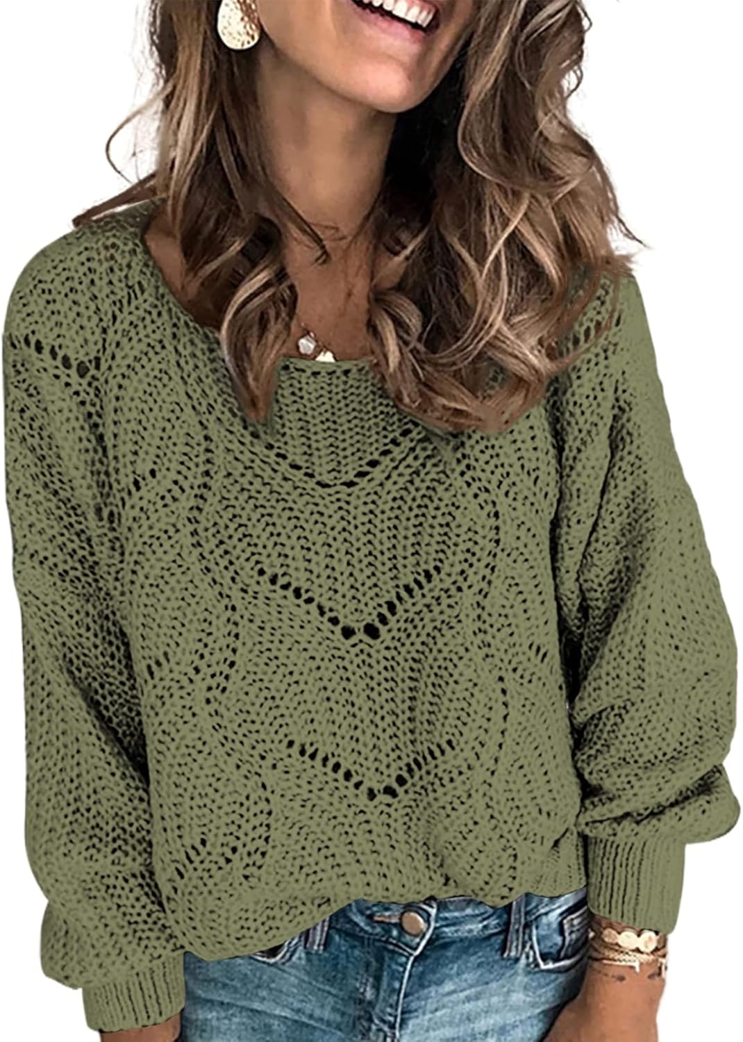 Dokotoo Womens Sweaters 2025 Cute Elegant Soft Long Sleeve Knit