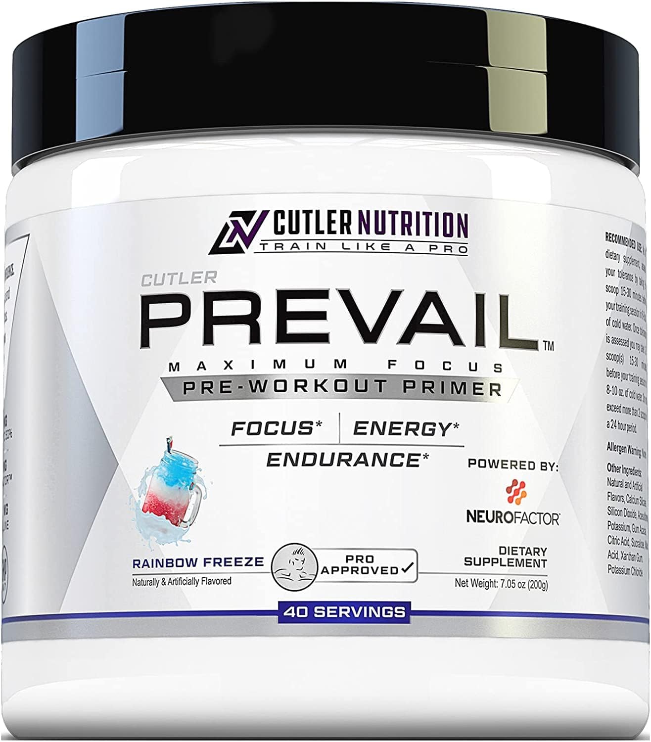 Prevail Pre Workout Powder with Nootropics for Energy and Focus