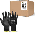 Ultra-Thin PU Coated Work Gloves - Excellent Grip, 60 Pairs (Large)