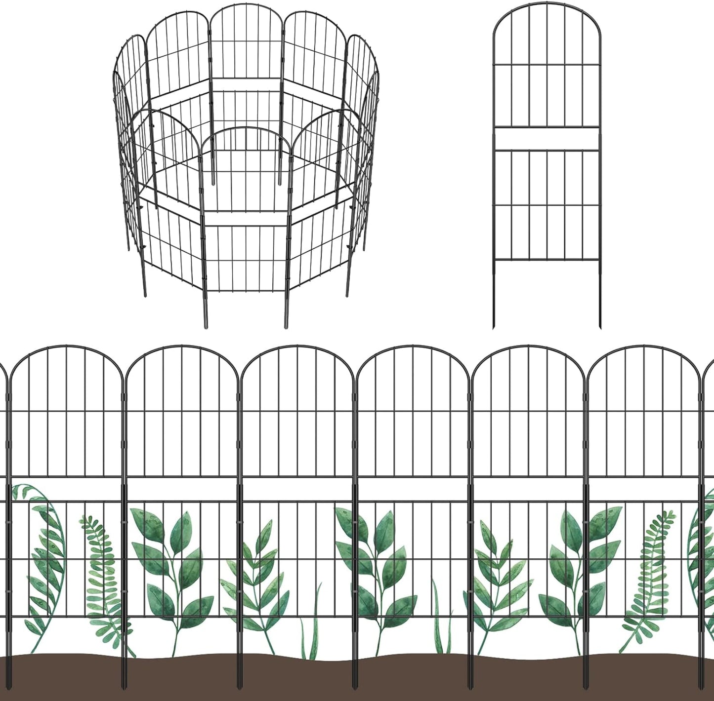 OUSHENG Decorative Garden Fence Panels for Yard and Patio