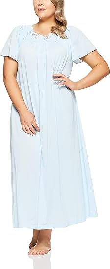 Shadowline Women's Petals 53 Inch Short Flutter Sleeve Gown