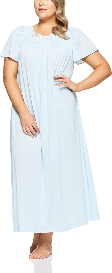 Shadowline Women's Petals 53 Inch Short Flutter Sleeve Gown Review