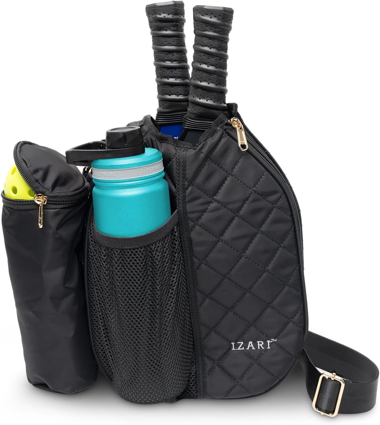 Stylish Quilted Pickleball Bag for Women with Fence Hook