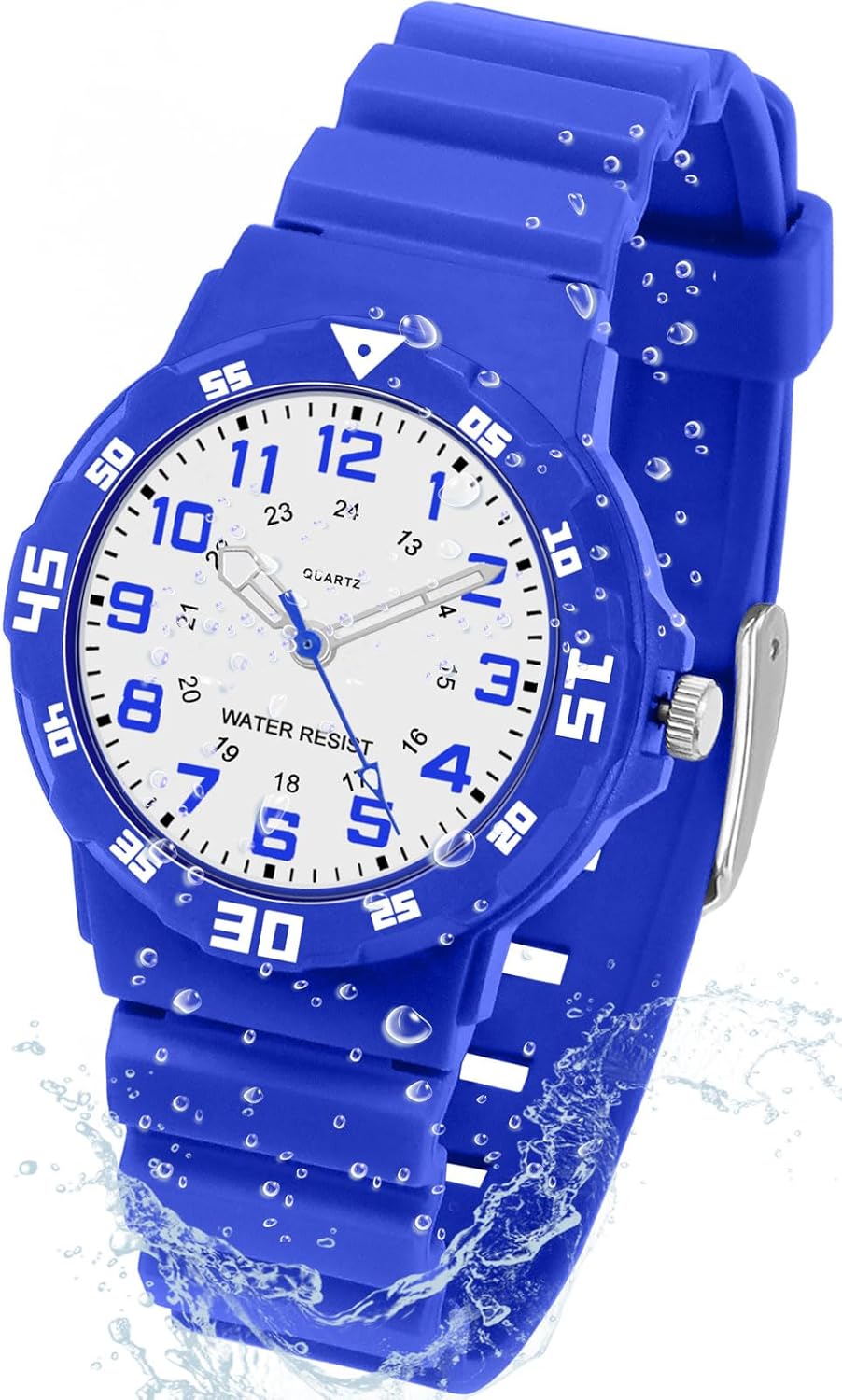 CKV Kids Luminous Analog Watches - Easy Read Time, Waterproof, Gifts!