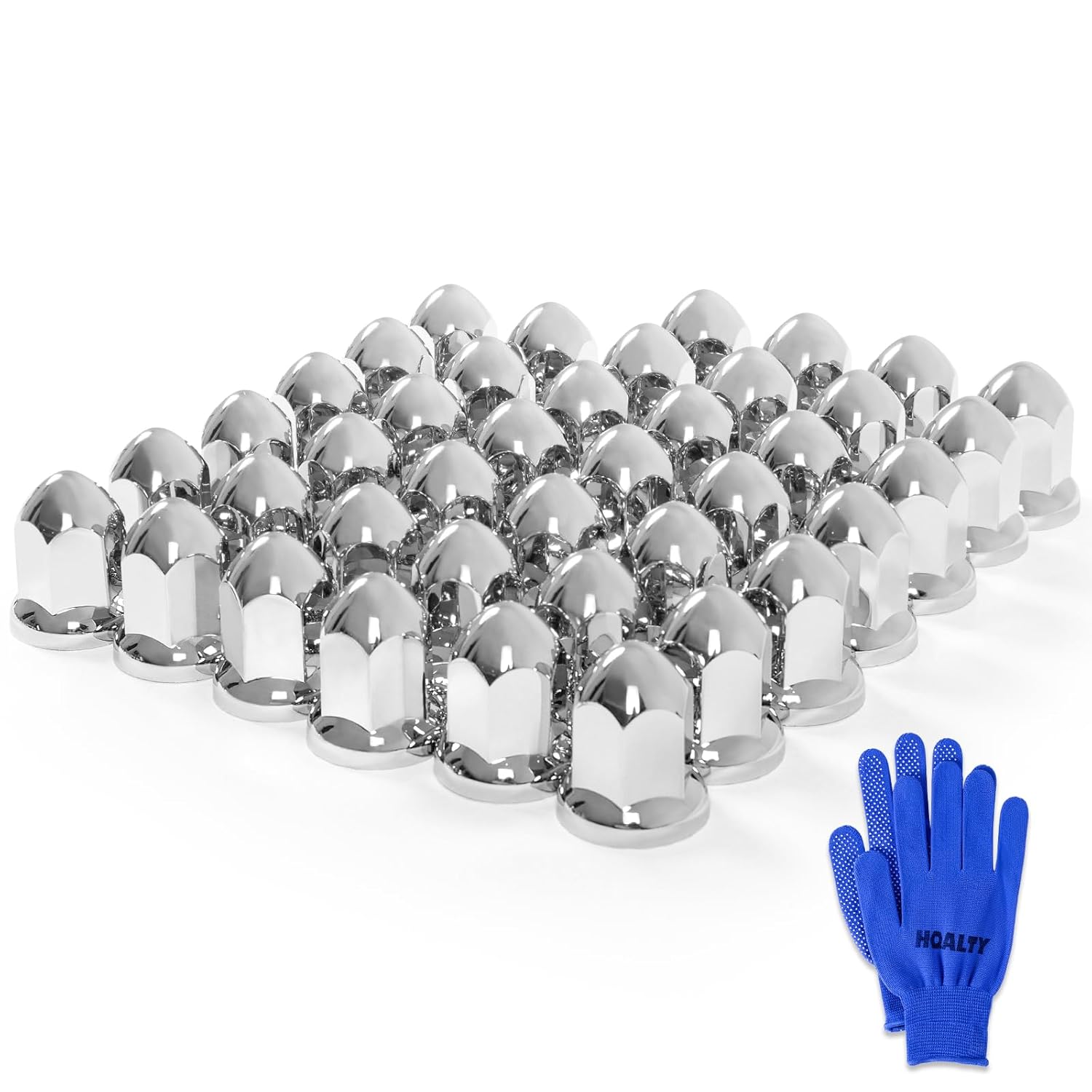 40Pcs 33mm Bullet Flanged Lug Nut Covers for Semi Trucks