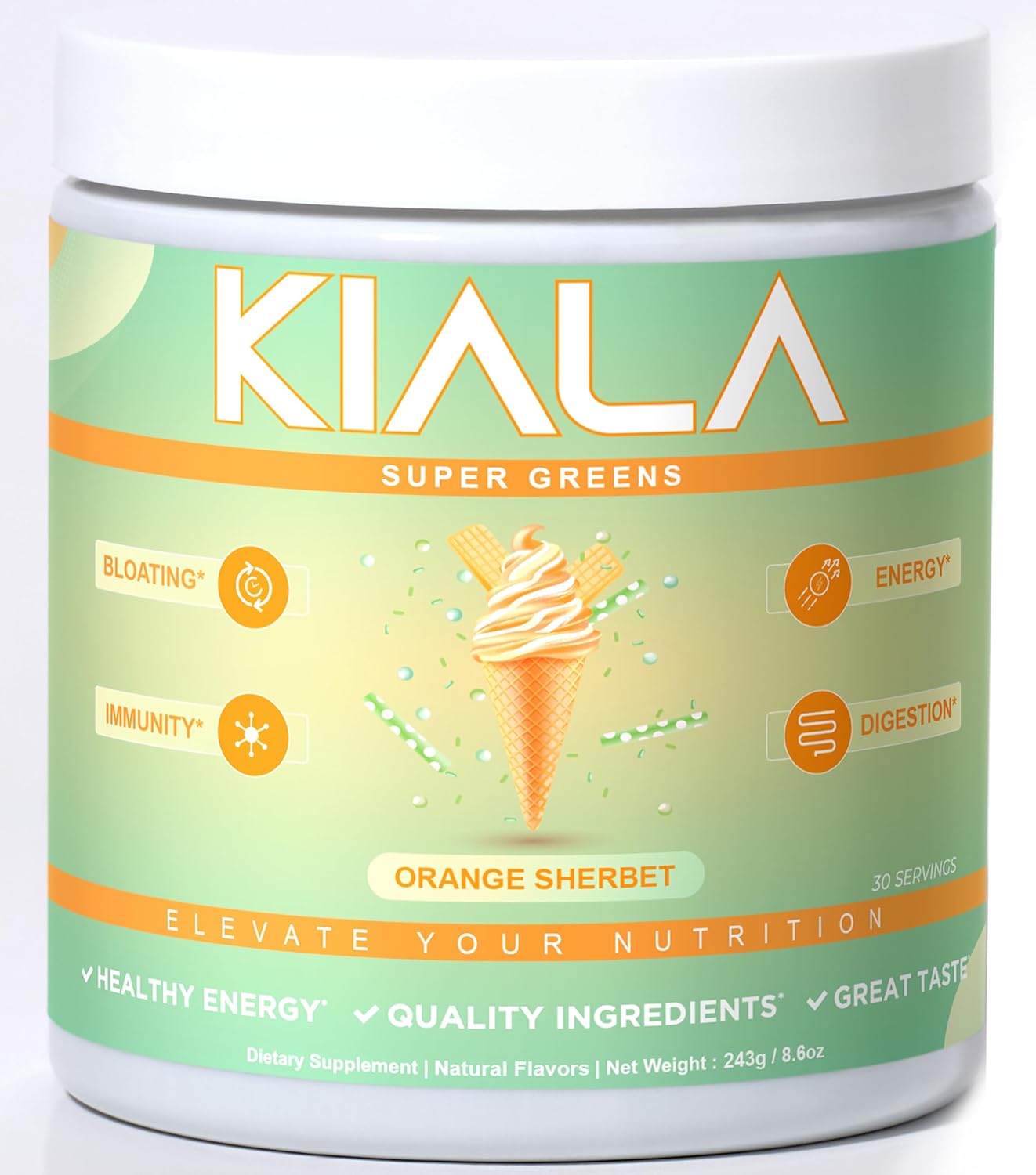 Kiala Nutrition Super Greens Powder for Gut Health & Energy