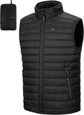 Men's Lightweight Packable Insulated Puffer Vest for Golf & Running