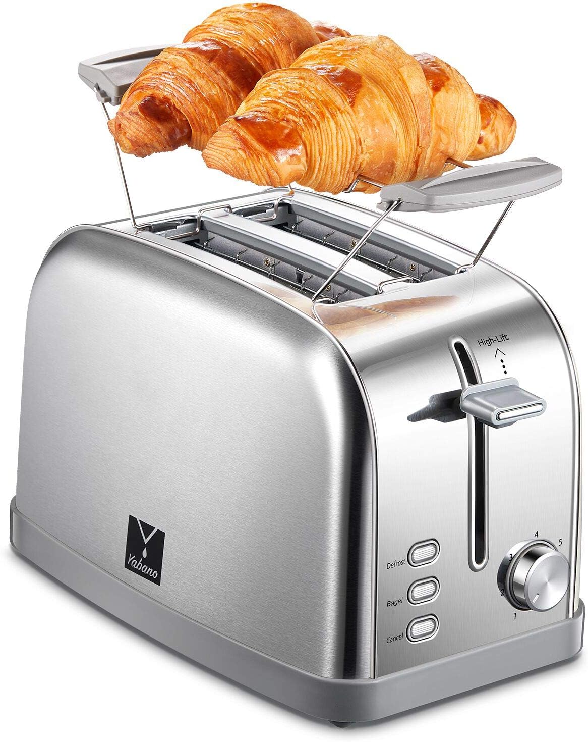 Yabano Retro Bagel Toaster - 2 Slice with Extra Wide Slots