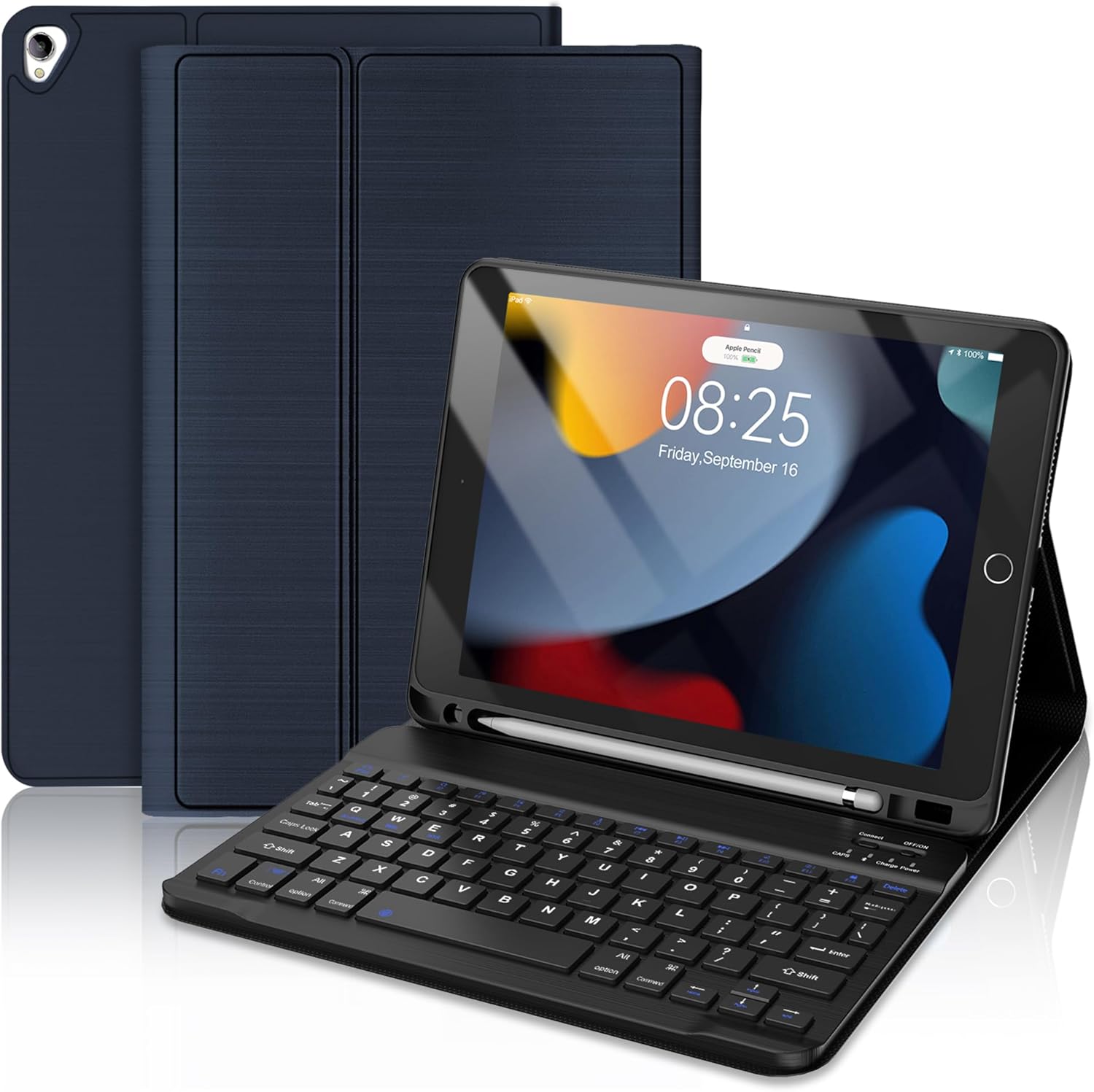 D DINGRICH iPad Keyboard Case 10.2 with Detachable Keyboard