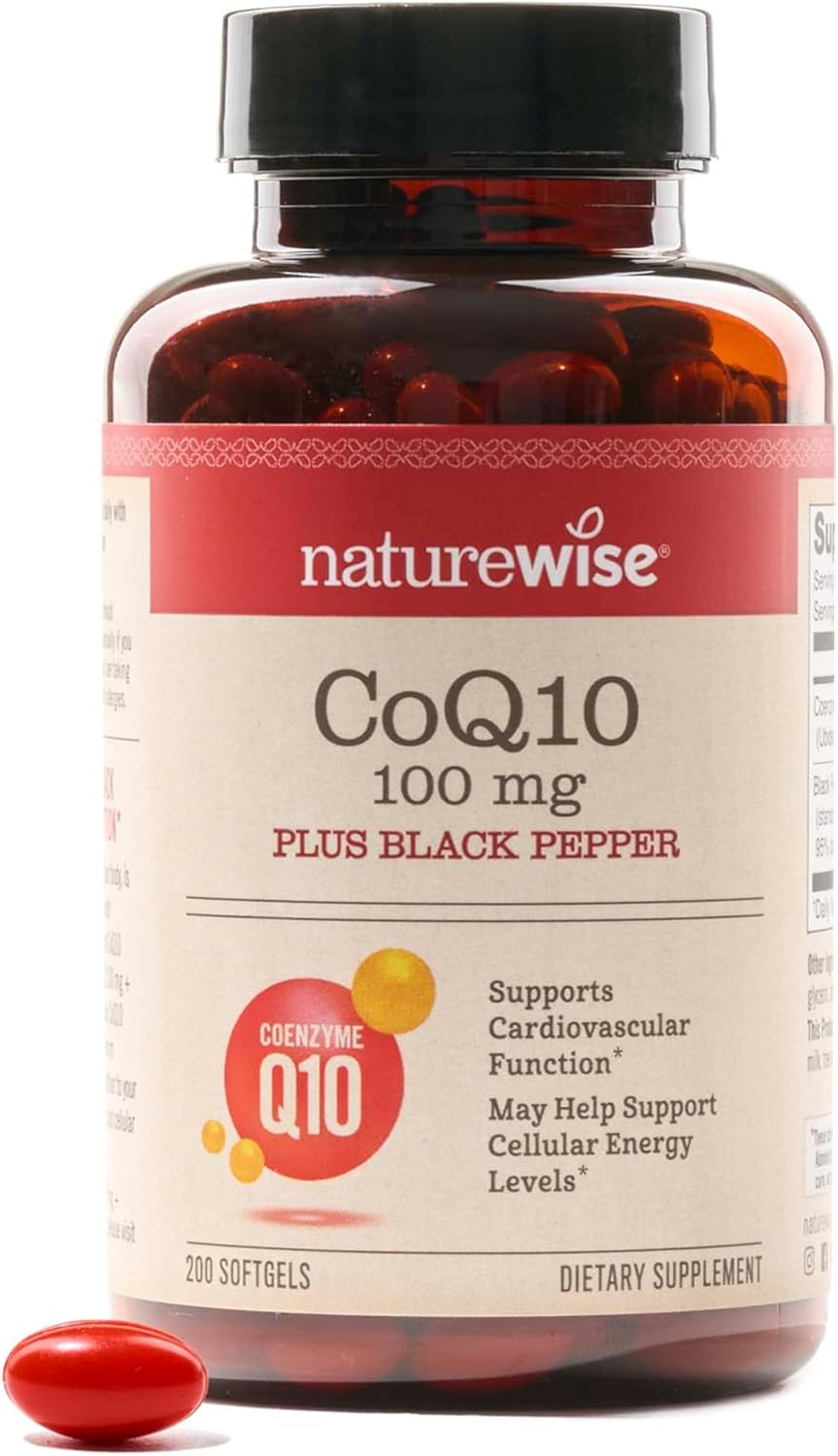 NatureWise CoQ10 100mg Softgels for Heart Health Support