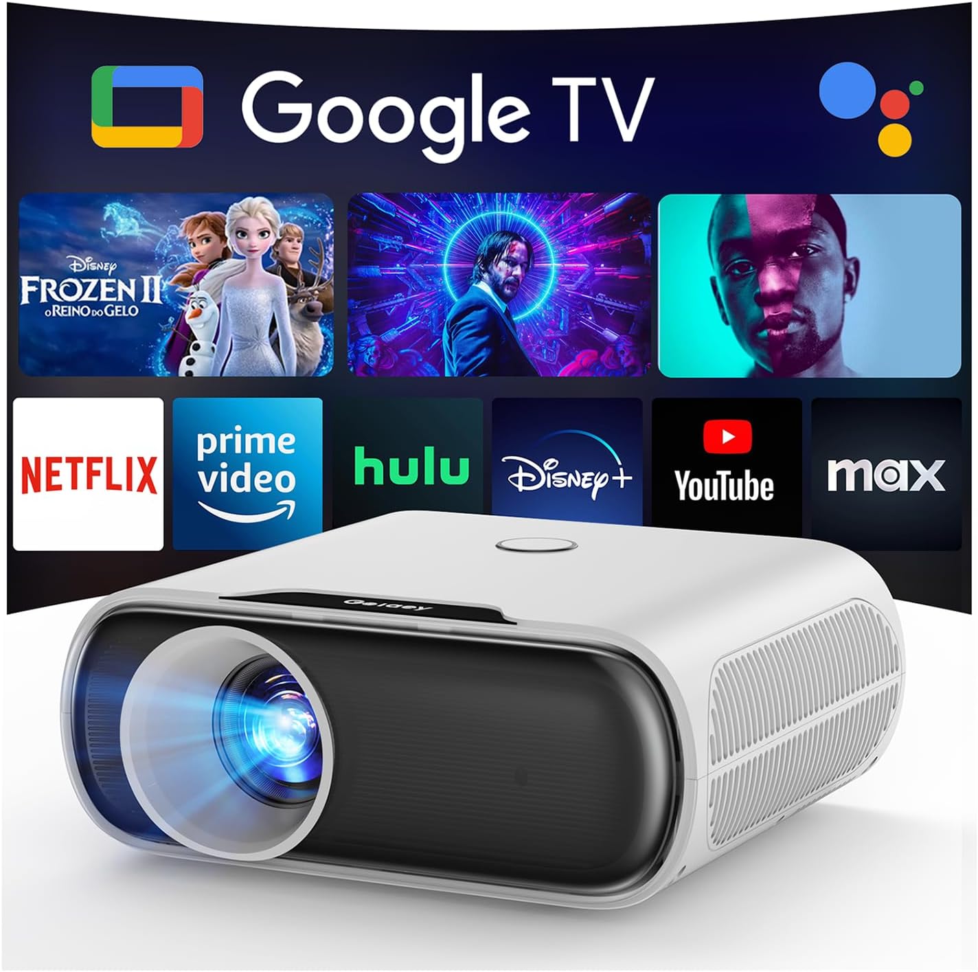 Goiaey Portable Projector with WiFi, Bluetooth, and 4K Support