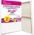 Stretched Canvas for Painting 24x36 2Pack - Triple Primed Cotton
