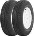 ST175/80R13 Trailer Tire with 13ft White Wheel - 2PK - Durable Radial