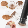 Chair Leg Floor Protectors 32 Pcs Thickened Clear TPE - Silent