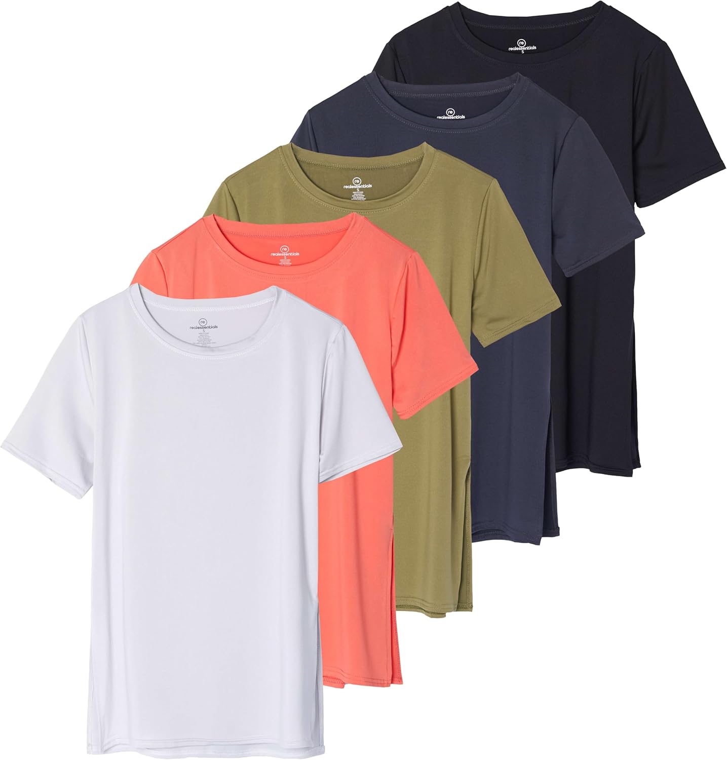 Real Essentials Women's Short Sleeve Active Workout T-Shirts