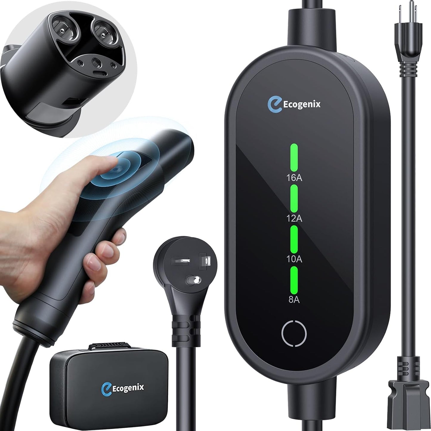 Fast-charge Your Tesla Anywhere with Ecogenix Level 1&2 EV Charger