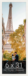 6x31 White Picture Frame for Puzzles, Posters, and Photos