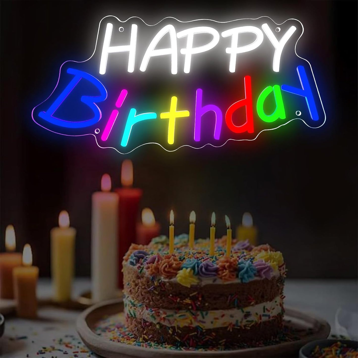 Happy Birthday Light Up Sign for Unique Party Decor and Fun