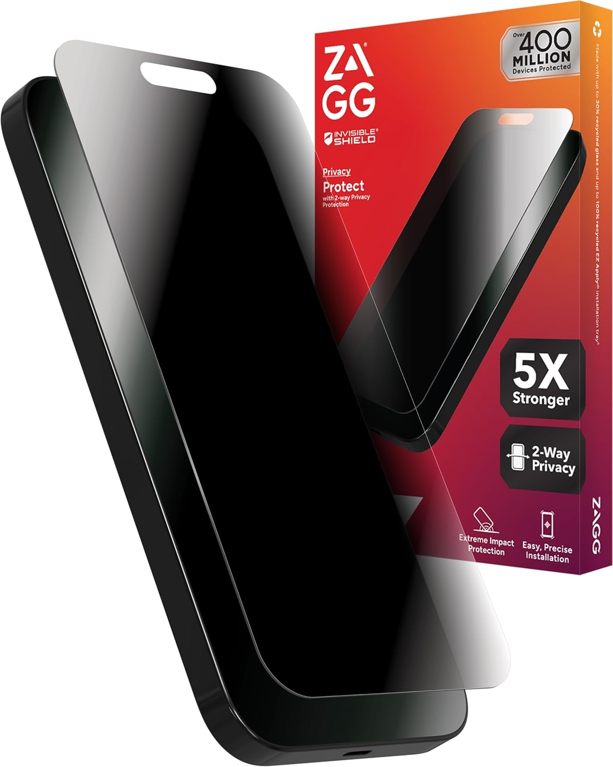 ZAGG Glass Elite Privacy Screen Protector for iPhone 15 Pro Max