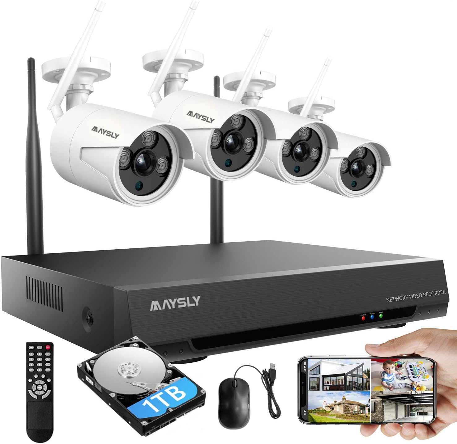 Home Security Camera System Wireless with 1080P NVR Kits