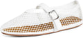 Mesh Ballet Flats for Women Round Toe Fishnet Mary Jane - Breathable