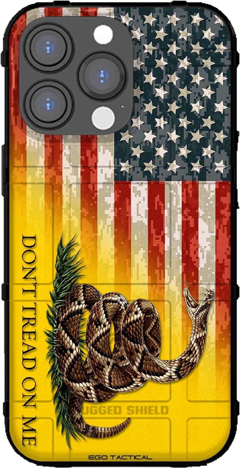 EGO TACTICAL Rugged Shield Case for iPhone 14 Pro Max - USA Flag