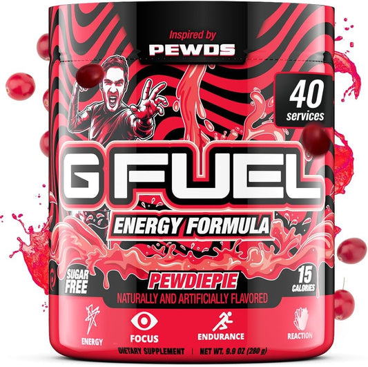 G Fuel PewDiePie Energy Drink Powder for Epic Gaming Focus