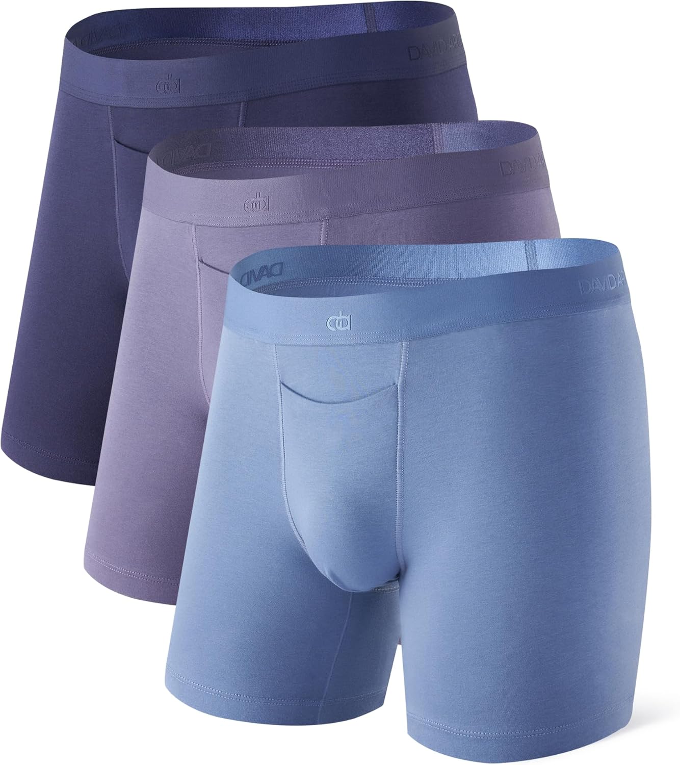 DAVID ARCHY Mens Cotton Boxer Briefs with Pouch for Comfort