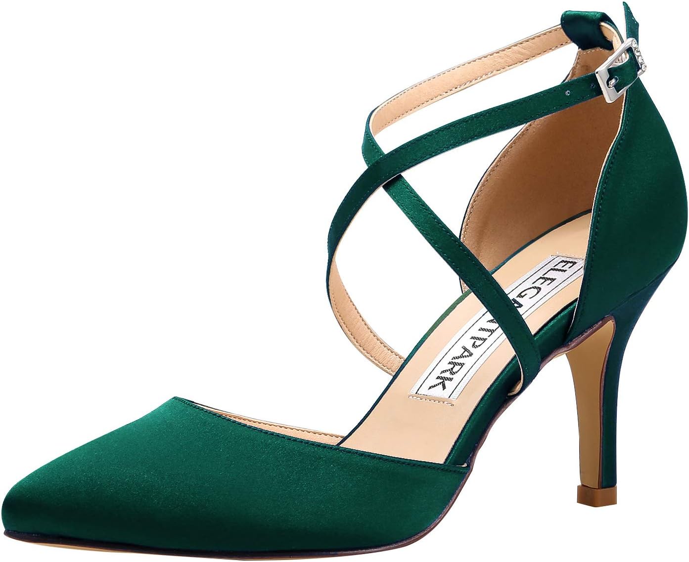 Elegant Green Heels for Women - Stylish Closed Toe Pumps
