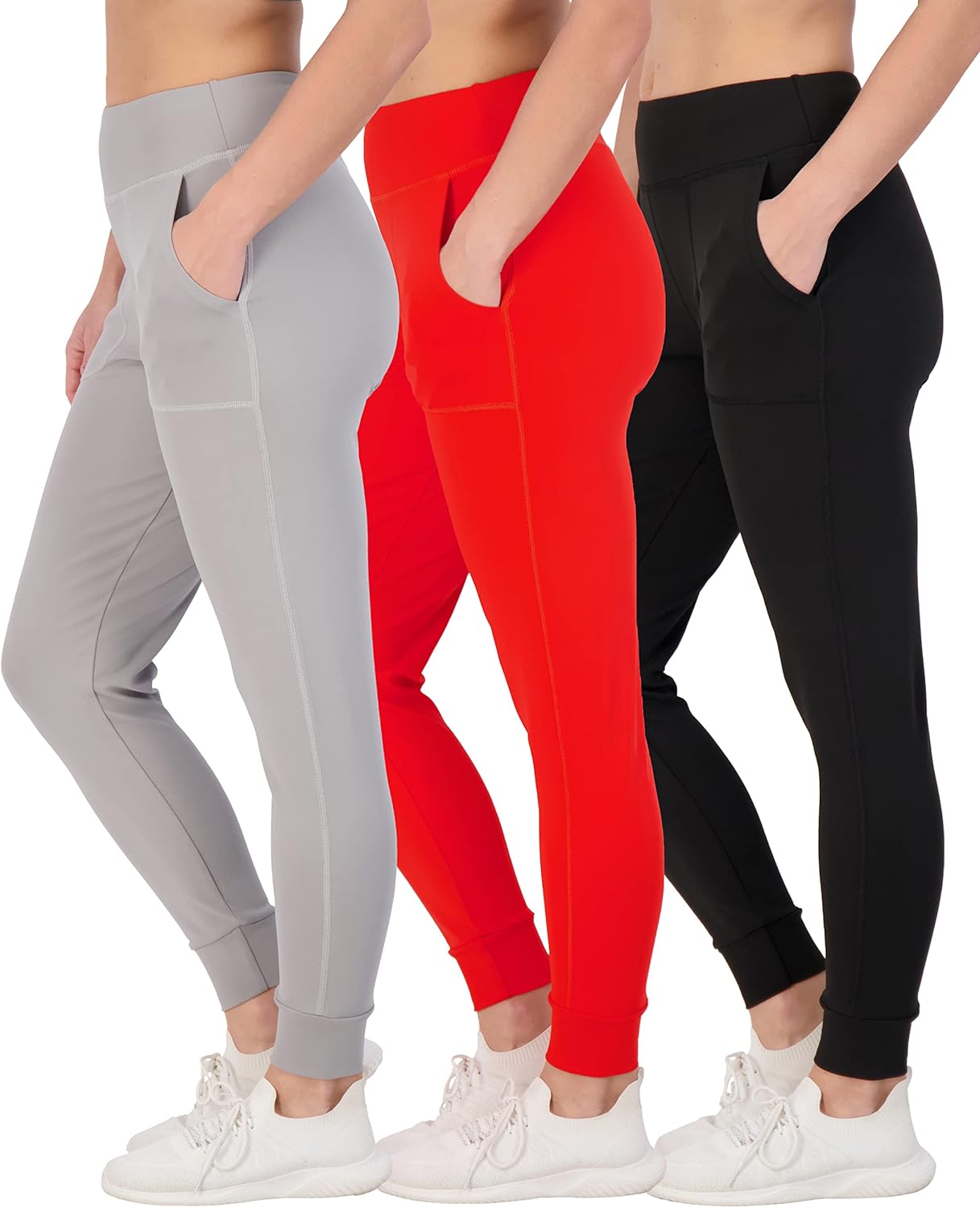 Women's High Waist Joggers with Pockets - Stylish and Comfortable