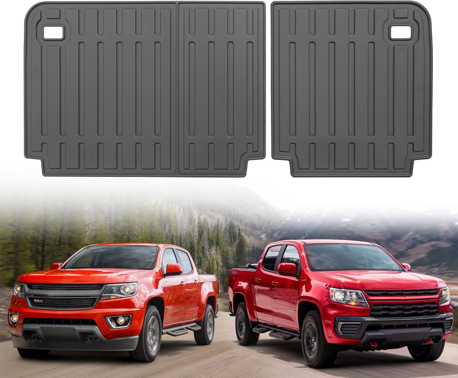 Custom Rear Seat Backrest Mats for 2015-2022 Chevy Colorado