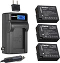 Kastar 3-Pack DMW-BLC12 Battery and LCD AC Charger - Reliable Power