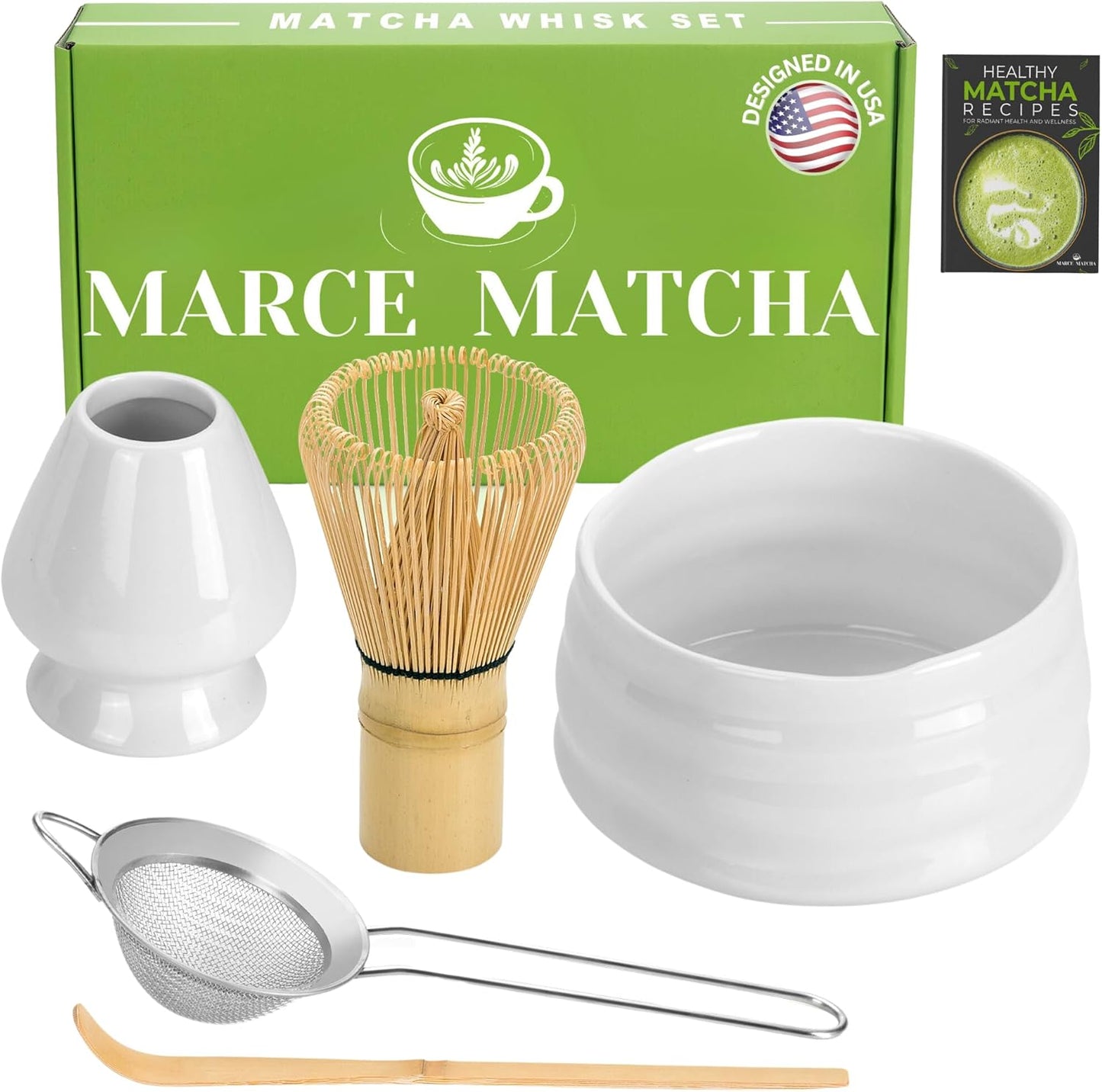 Marce Matcha Whisk Set - Perfect for Matcha Tea