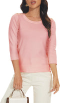 Women's Spicy Sandia 3/4 Sleeve Pullover Sweater for Casual Comfort