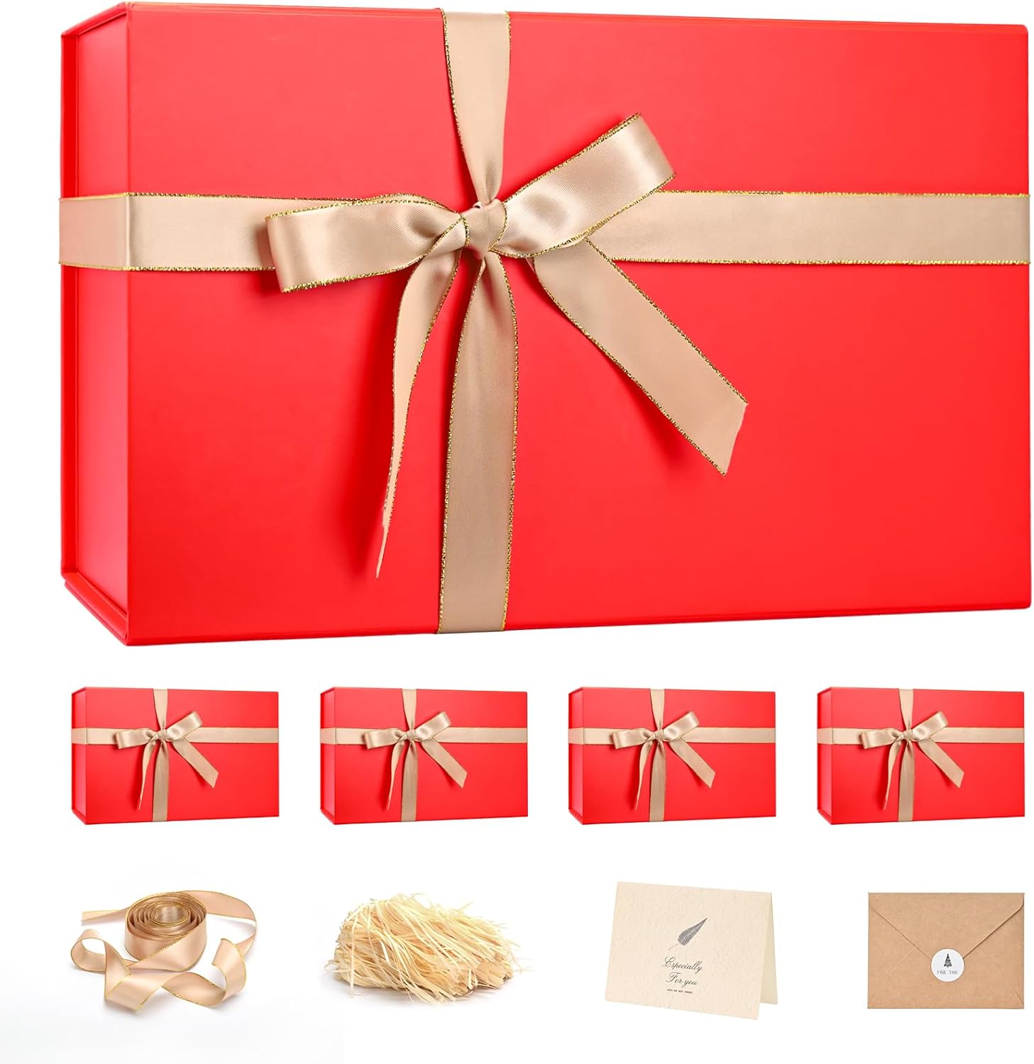 LIFELUM Large Gift Box 14x8.5x4.5 for Christmas and More