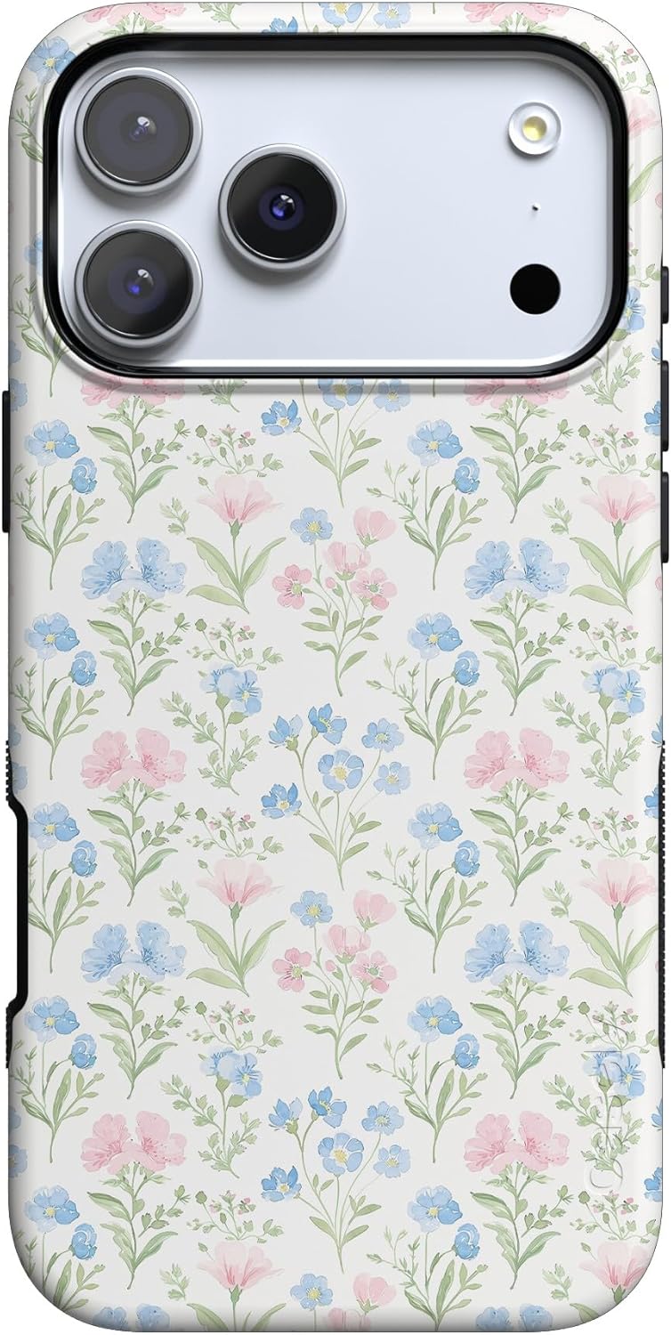 Casely iPhone 17 Pro Case - Pastel Garden Design with Protection