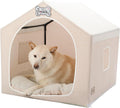 Indoor Dog House Tent Bed 25in - Breathable Foldable Cave for 20-40 lb