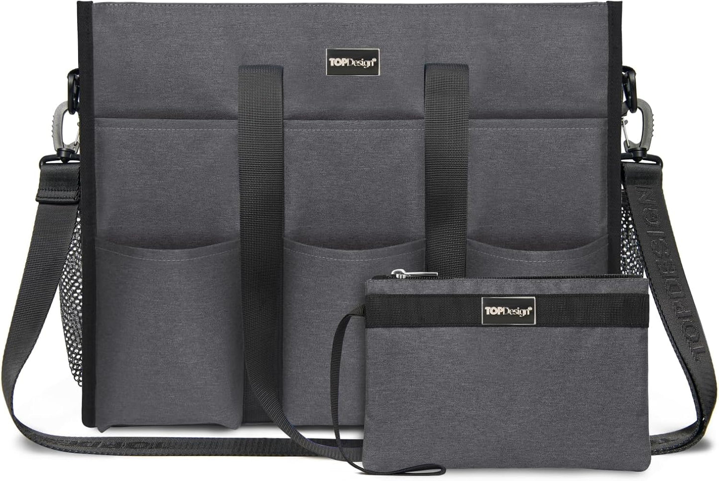 Utility Water Resistant Tote Bag with 22 Pockets for Women
