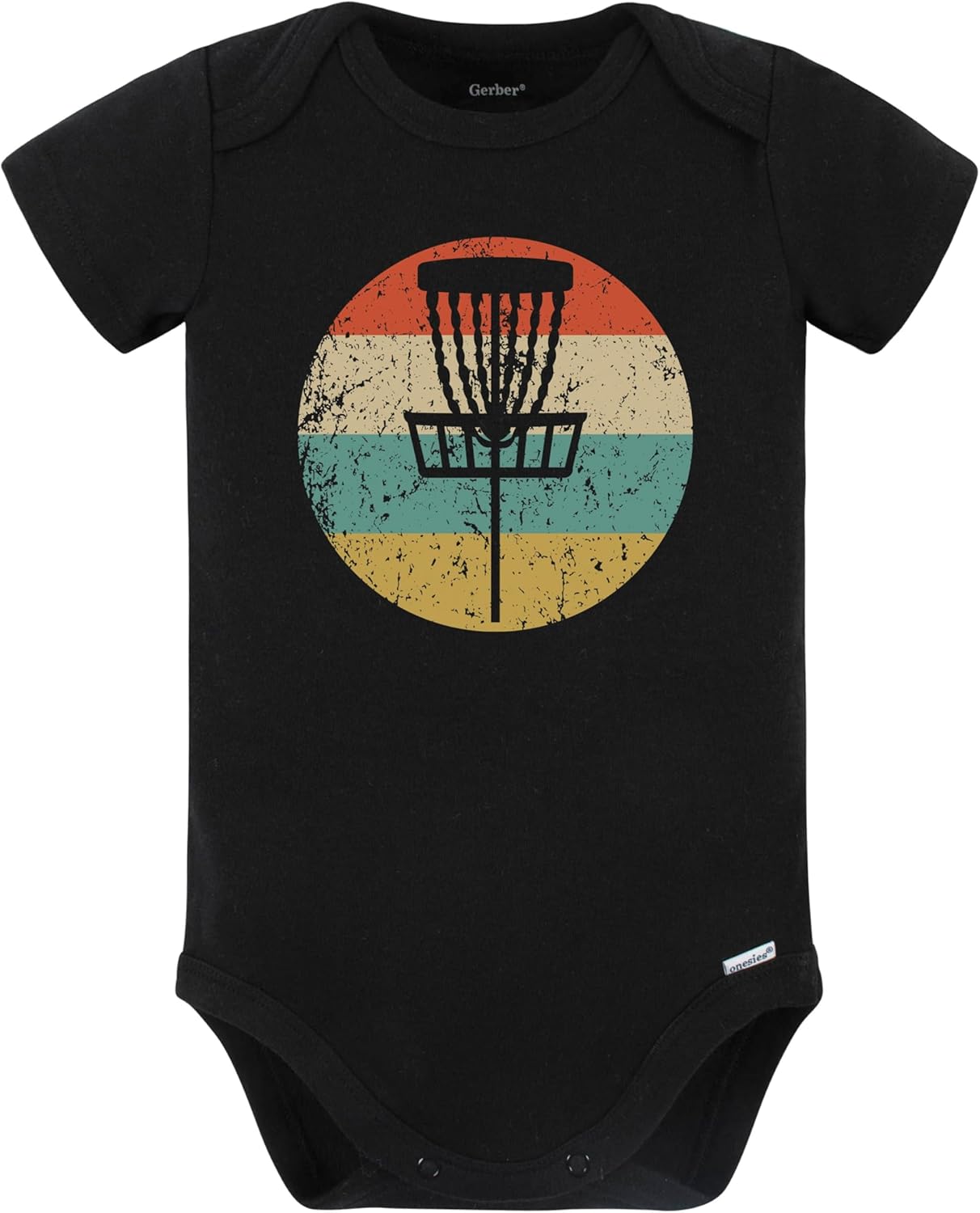 Retro Disc Golf Baby Bodysuit - Ace Their Style!