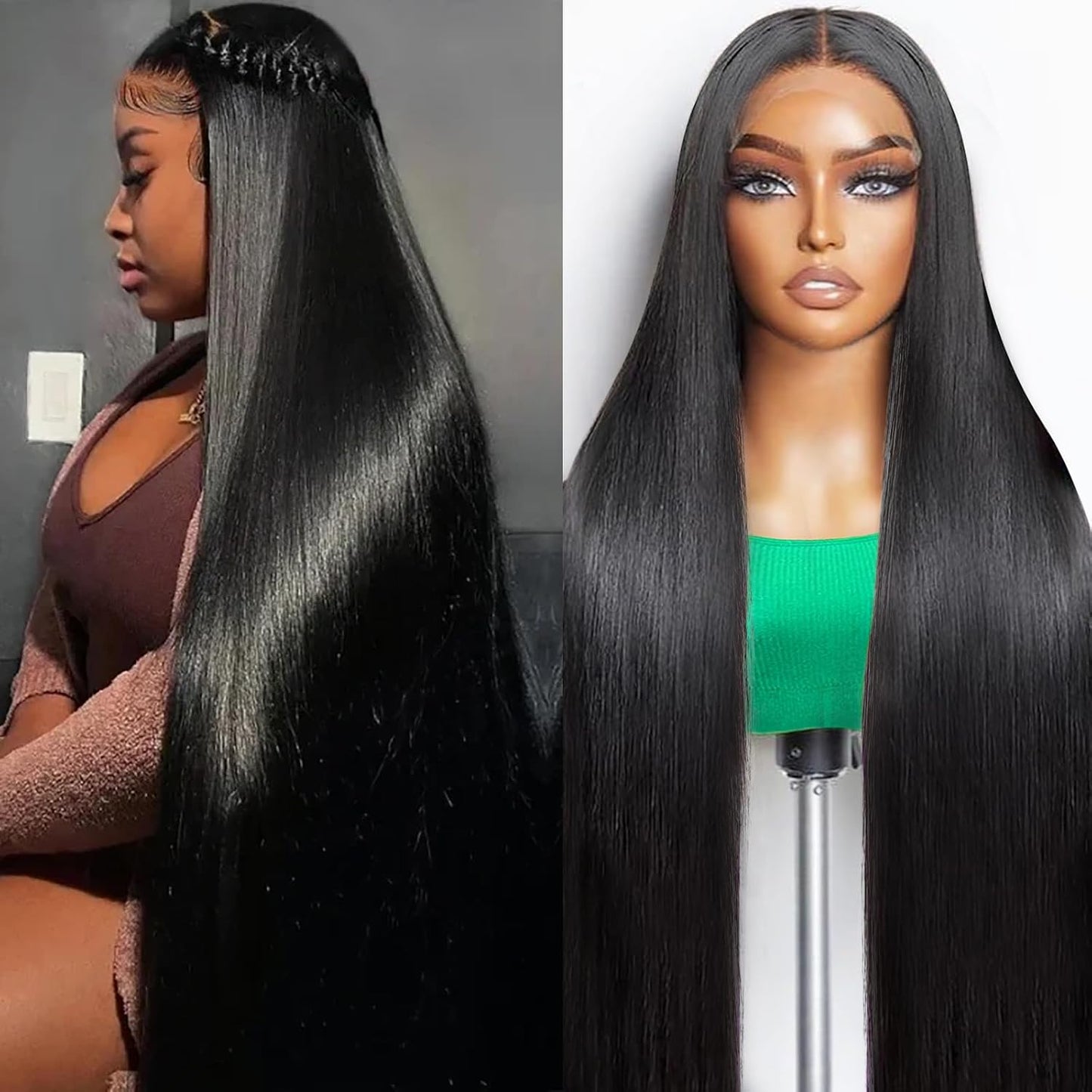 13x6 Full Lace Human Hair Wig 30 Inch Straight for Women
