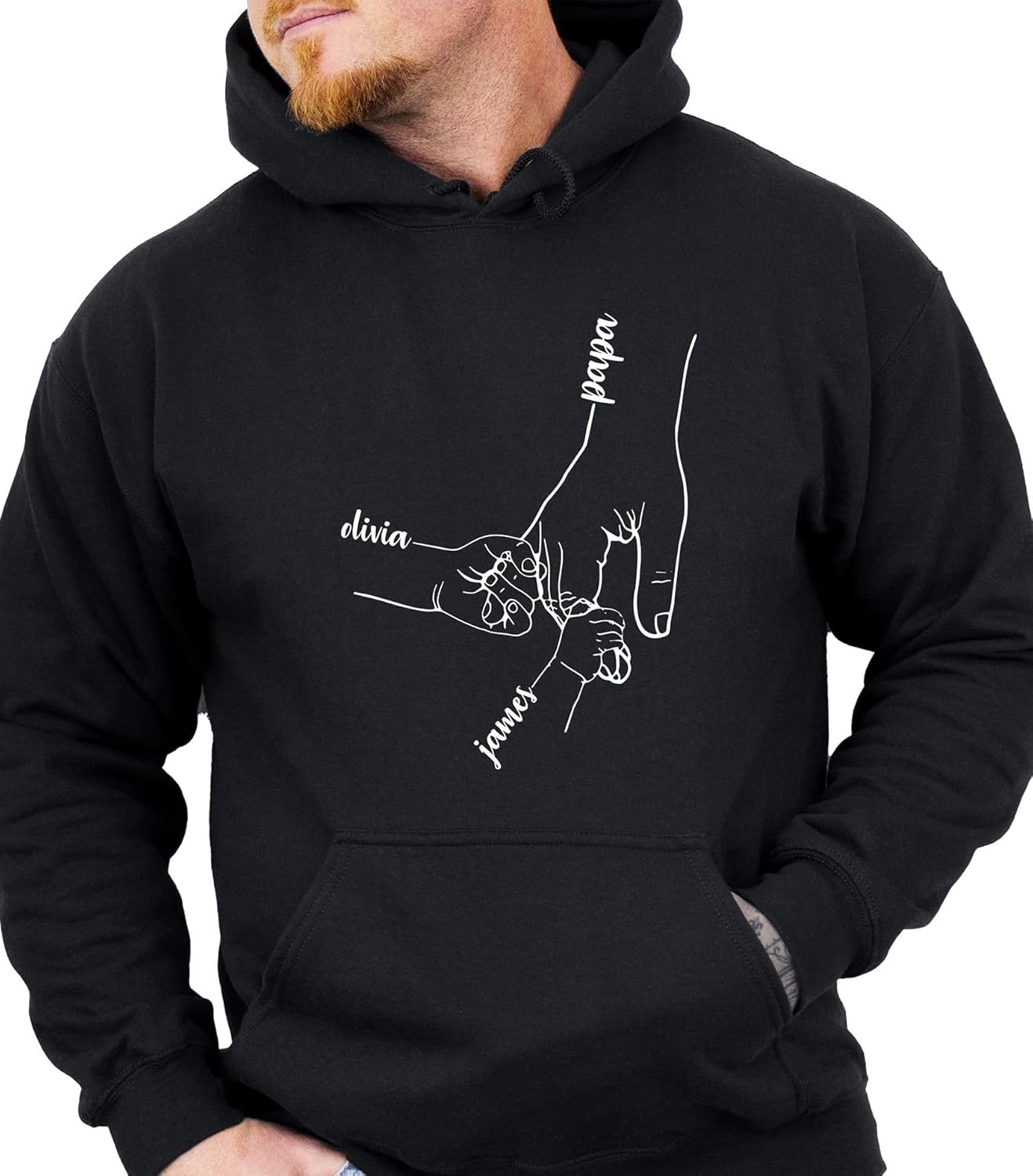 Personalized Dad Hoodie with Kids Names for Special Occasions