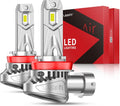LASFIT H11 H8 H9 LED Light Bulbs - Super Bright 6000K Upgrade