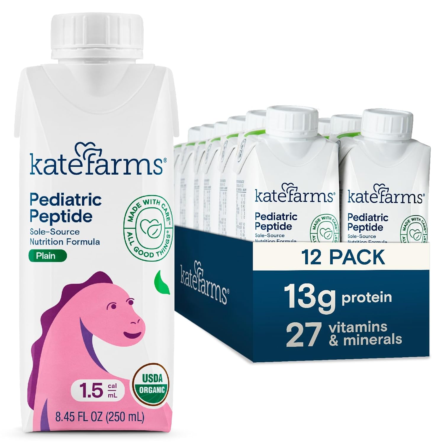 KATE FARMS Organic Pediatric Peptide 1.5 Formula for Kids