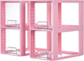 Stackable Clear Drawer Organizer 4-Pack - Space Saving Storage