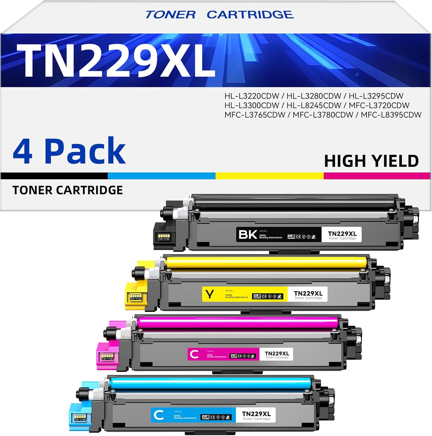 High Yield TN229XL Toner Cartridges for Brother Printers